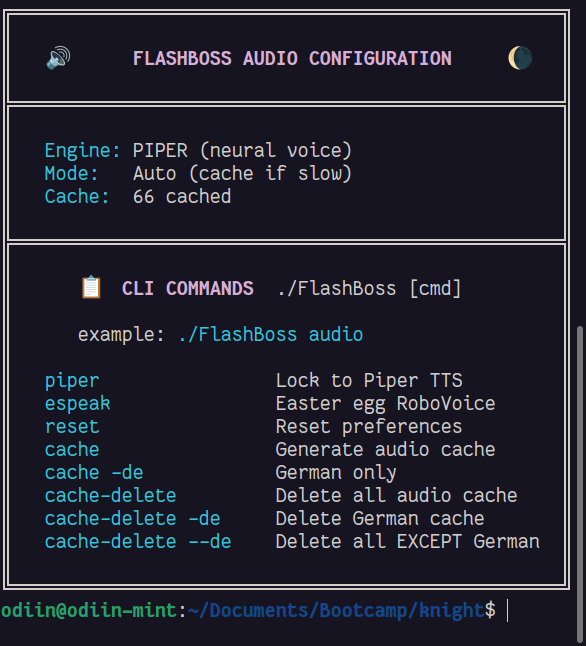 FlashBoss Audio Configuration